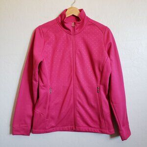 Nike Golf Tour Performance Polka Dot Jacket Pink Women's Medium Tennis Athletic